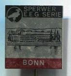 SPERWER E.E.G. BONN blik speldje ( L_015 ), Verzenden, Zo goed als nieuw, Merk, Speldje of Pin