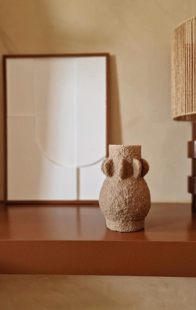 Handgemaakte Papier-Mâché Vaas - Organische Vorm, Huis en Inrichting, Woonaccessoires | Vazen, Nieuw, Overige kleuren, Minder dan 50 cm