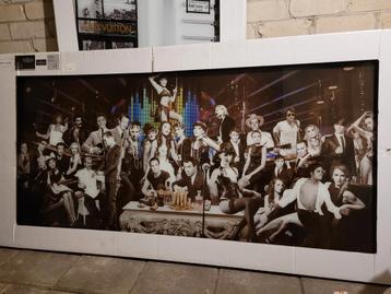 Glazen schilderij met bekende personen 80x160