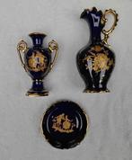 Servies Fragonard Limoges blue cobalt +22 K gold, Antiek en Kunst, Antiek | Porselein, Ophalen