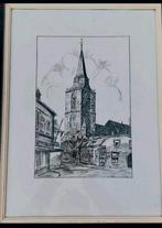 Jacobskerk te Winterswijk.. P. te Lintum (?) .. ingelijst, Antiek en Kunst, Kunst | Tekeningen en Foto's, Ophalen of Verzenden