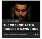 2 staanplaatsen The Weeknd Amsterdam 16 juli 2026, Twee personen, Juli
