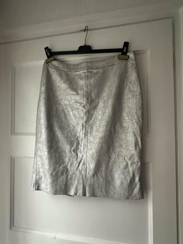 Zilveren kokerrok rok Expresso maat M 38 40 kerst feestdagen, Kleding | Dames, Rokken, Zo goed als nieuw, Maat 38/40 (M), Overige kleuren