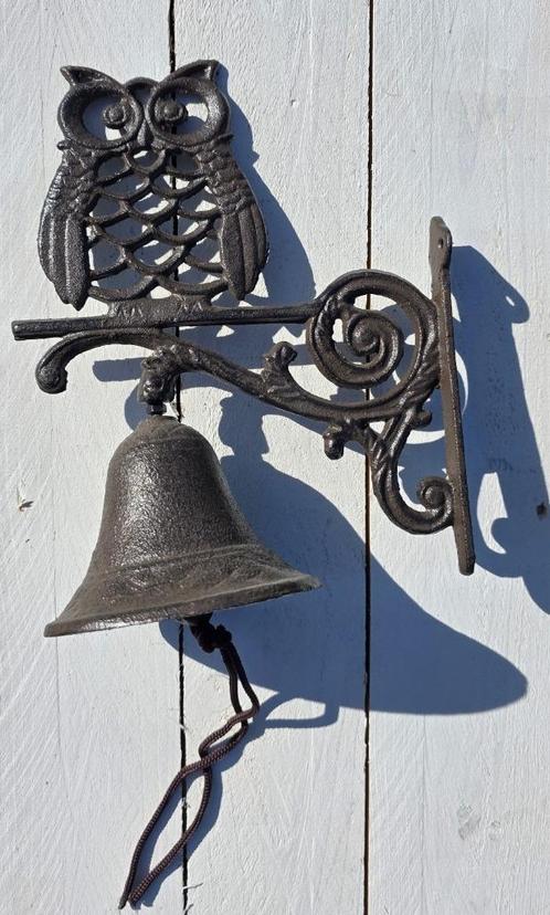 UIL / DEURBEL / GIETIJZER / 25 CM, Tuin en Terras, Tuinwanddecoratie, Nieuw, Ophalen of Verzenden
