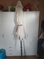 Beige Parasol 2m met Draaisysteem, Ophalen, 1 tot 2 meter, Stokparasol, Verstelbaar