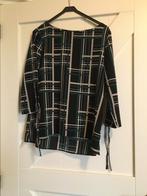 Geblokte blouse, Zwart, Maat 42/44 (L), Ophalen of Verzenden, Gedragen