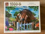 Horses at the gate puzzel 1000 stukjes Nieuw in plasic, Ophalen of Verzenden, 500 t/m 1500 stukjes, Nieuw, Legpuzzel