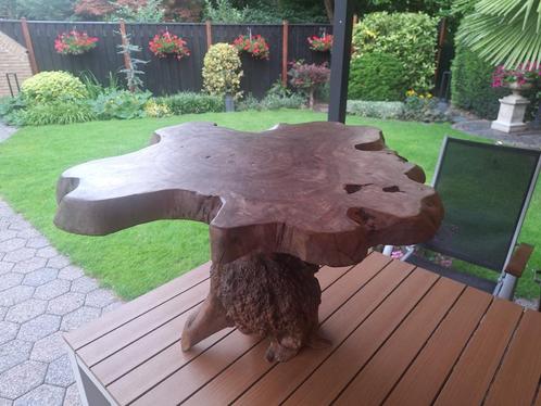 unieke boomstam salonafel, Huis en Inrichting, Tafels | Eettafels, Gebruikt, 50 tot 100 cm, 50 tot 100 cm, Vijf personen of meer