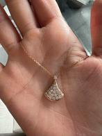 18k Rose Gouden Ketting met natuurlijke diamanten (0.47ct), Ophalen, Zo goed als nieuw, Roze, Met edelsteen