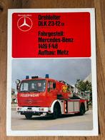Mercedes-Benz DLK 23-12 SE brandweer brochure 8/81, Verzenden, Zo goed als nieuw, Mercedes