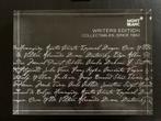 Montblanc Writers Edition acryl  20x15cm, Verzamelen, Ophalen of Verzenden, Zo goed als nieuw, Vulpen, Mont Blanc