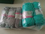 7x Made by me chunky yarn 3x grijs 4x mint groen, Hobby en Vrije tijd, Breien en Haken, Ophalen of Verzenden, Nieuw, Breien of Haken