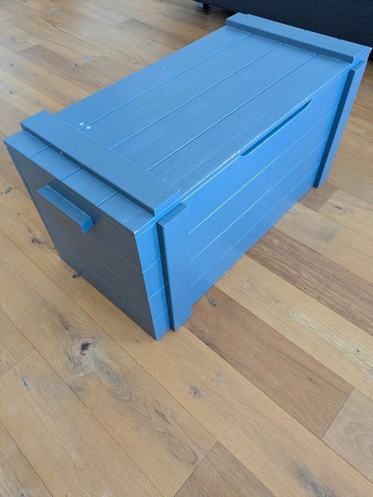 Woood Dennis speelgoedkist, grijs, Huis en Inrichting, Woonaccessoires | Kisten, Gebruikt, Grenenhout, Ophalen