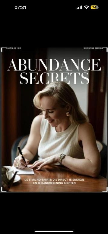 Manifesteren I Abundance Secrets I Christine Beijnen beschikbaar voor biedingen