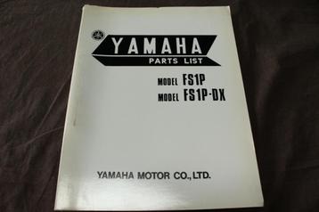 Yamaha FS1P FS1P-DX 1971 moped parts list bromfiets beschikbaar voor biedingen