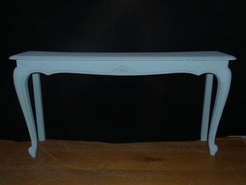 Queen ann side table gerestyled kalkverf in de kleur linde e, Huis en Inrichting, Tafels | Sidetables, Zo goed als nieuw, Eikenhout