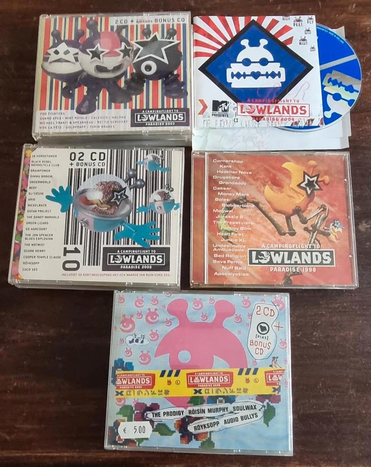 Lowlands Paradise CD's - Diverse Jaargangen (1998-2006), Cd's en Dvd's, Cd's | Verzamelalbums, Gebruikt, Pop, Boxset, Ophalen of Verzenden