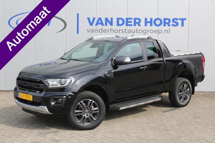 Ford Ranger 2.0-213pk Bi-turbo 'Wildtrak' Supercab AUTOMAAT, Auto's, Ford, Te koop, Ranger, 4x4, ABS, Achteruitrijcamera, Adaptive Cruise Control