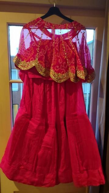 Zeer mooie roze Sari - 4 delig / very beautiful pink saree beschikbaar voor biedingen