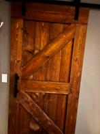 Houten Schuifdeur met Rails - 94,5x207cm, Ophalen, Gebruikt, 80 tot 100 cm, Binnendeur