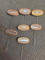 Vintage Vis & Schelpdieren Pins (7 stuks), Verzenden, Gebruikt, Dier of Natuur, Speldje of Pin