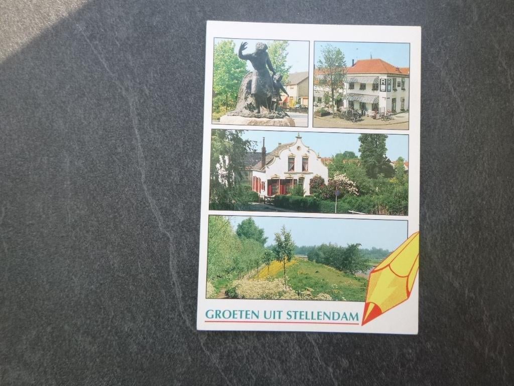 Stellendam, restaurant, Verzamelen, Ansichtkaarten | Nederland, Verzenden, 1980 tot heden, Gelopen, Noord-Brabant