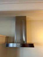 RVS Wandschouwkap en inductie kookplaat, Witgoed en Apparatuur, Afzuigkappen, Ophalen, Wandschouwkap, Zo goed als nieuw, 400 tot 600 m³ per uur