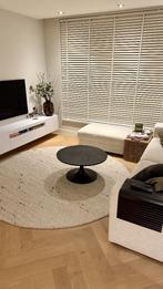 Salontafel Monaco - Metaal - Zwart, Ophalen, 50 tot 100 cm, 50 tot 75 cm, Rond