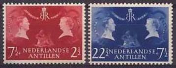 Nederlandse Antillen 253/4 postfris Koninklijk bezoek 1955 beschikbaar voor biedingen