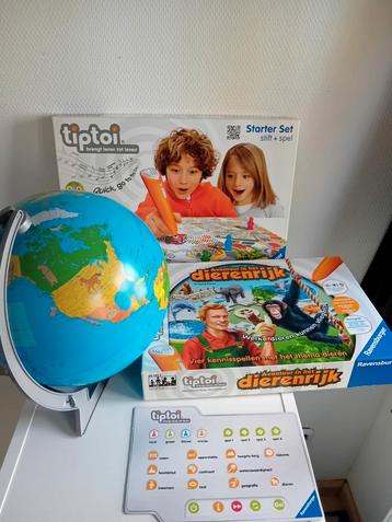 Tip toi starter set/Engelse detective, wereldbol+dierenrijk beschikbaar voor biedingen
