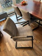 Zes moderne eetkamerstoelen, Huis en Inrichting, Stoelen, Ophalen, Gebruikt, Overige kleuren, Metaal