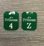 GEZOCHT: Princess theelabels (groen met wit letter/cijfer), Hobby en Vrije tijd, Theezakjes, Ophalen of Verzenden, Label