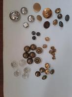 Vintage knopen goud en zilverkleurig metaal en glas, Knoop of Knopen, Ophalen of Verzenden, Zo goed als nieuw