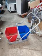 Professionele schoonmaakwagen met twee emmers, Huis en Inrichting, Schoonmaakartikelen, Ophalen, Onbekend, Onbekend, Onbekend