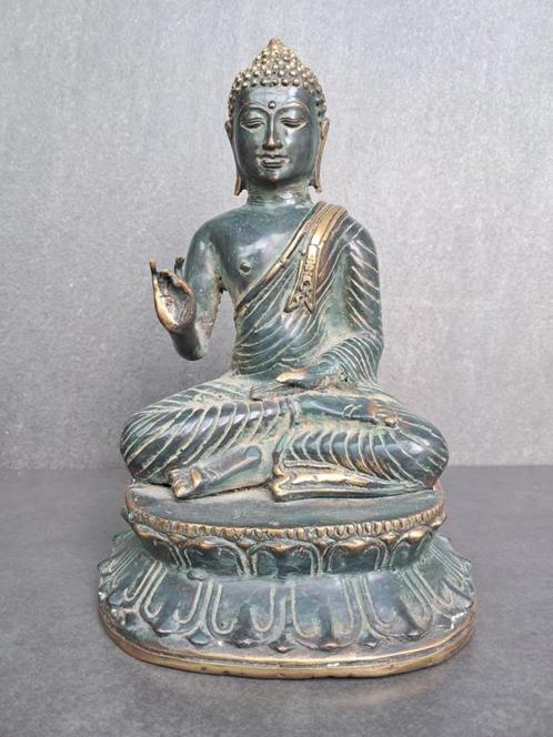 Bronzen beeld/Boeddha/Vitarka Mudra/Azië, Huis en Inrichting, Woonaccessoires | Boeddhabeelden, Nieuw, Ophalen of Verzenden