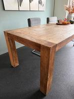Robuuste houten eettafel 240x100x78cm (LxBxH), Ophalen, Gebruikt, 200 cm of meer, 50 tot 100 cm