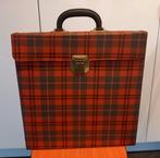 * Vintage vinyl lp platenkoffer rood donkergroen (15) *, Verzenden, Gebruikt, Overige instrumenten