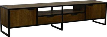 tv meubel 220 cm massief mangohout met metaal aanbieding beschikbaar voor biedingen