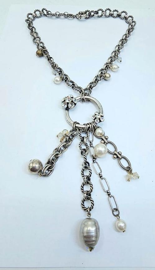 Bulatti Design Ketting, Sieraden, Tassen en Uiterlijk, Kettingen, Zo goed als nieuw, Zilver, Zilver, Verzenden