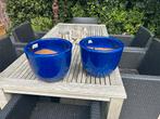 2 potten blauw glazuur, Antiek en Kunst, Ophalen of Verzenden