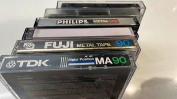 6 Metal tapes - Cassettebandjes type IV beschikbaar voor biedingen