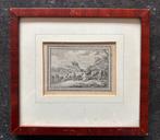 Antieke Gravure "De Twee Wolven" uit 1784 – Wolff & Deken, Ophalen of Verzenden