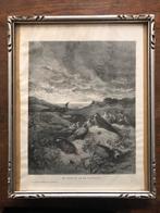 Oude prent 'De Zwaluw en de Vogeltjes', Antiek en Kunst, Ophalen of Verzenden