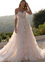 Blush kleurig flowy trouwjurk. UITVERKOOP, Ophalen, Nieuw, Roze, Trouwjurk