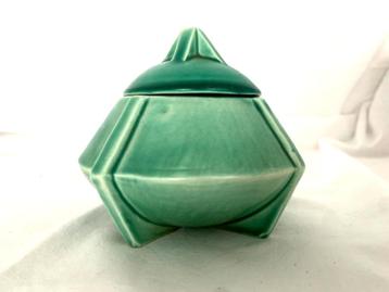 art deco keramiek dekselpotje Czechoslovakia beschikbaar voor biedingen