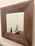 Spiegel met Oud Houten Lijst - 59x59 cm, Huis en Inrichting, Woonaccessoires | Spiegels, Gebruikt, Vierkant, Ophalen of Verzenden