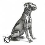 Miniatuur Boxer hond – handgemaakt beeldje van 925 zilver, Ophalen of Verzenden, Zilver