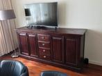 Groot 202,5 massief dressoir van teakhout koloniale stijl, Huis en Inrichting, Ophalen, Gebruikt, Koloniaal, Teakhout