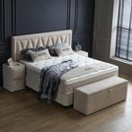 Boxspring bed opbergbed Azura 140,160,180x200, Ophalen of Verzenden, 200 cm, Stof, Nieuw