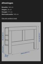 Headboard IKEA BRIMNES, Huis en Inrichting, Slaapkamer | Bedden, Wit, Zo goed als nieuw, Hout, Ophalen